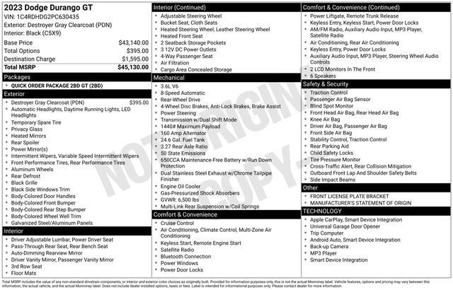 2023 Dodge Durango GT RWD