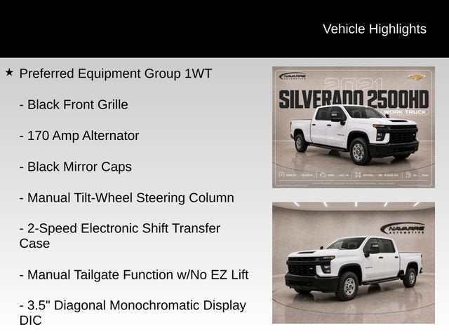 2021 Chevrolet Silverado 2500 HD Work Truck
