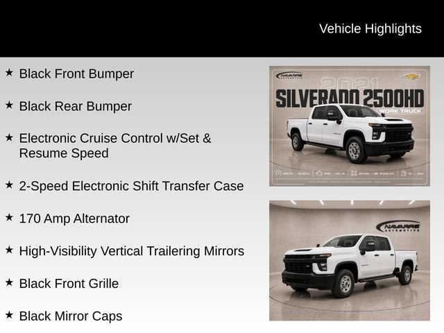 2021 Chevrolet Silverado 2500 HD Work Truck