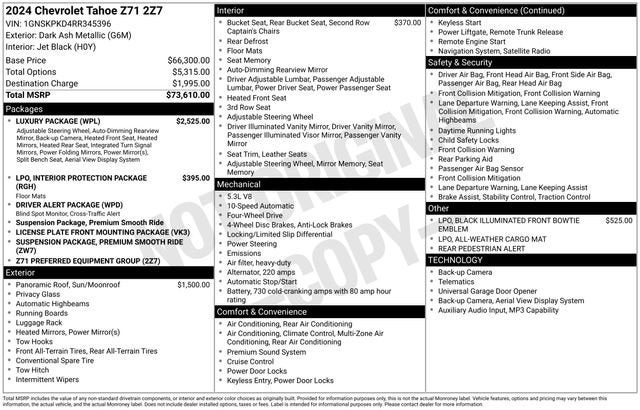 2024 Chevrolet Tahoe Z71