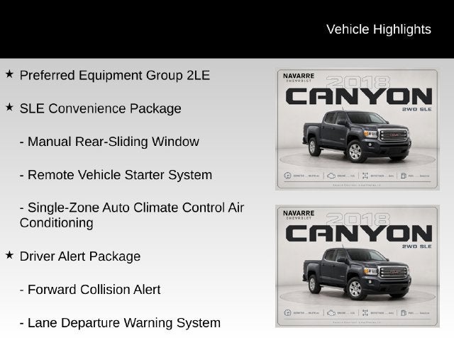2018 GMC Canyon 2WD SLE