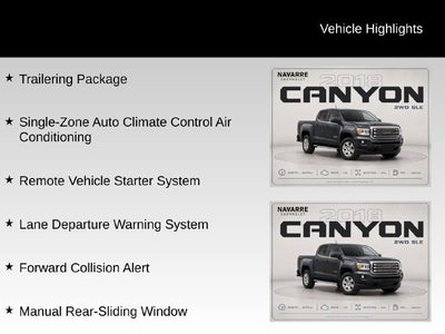 2018 GMC Canyon 2WD SLE