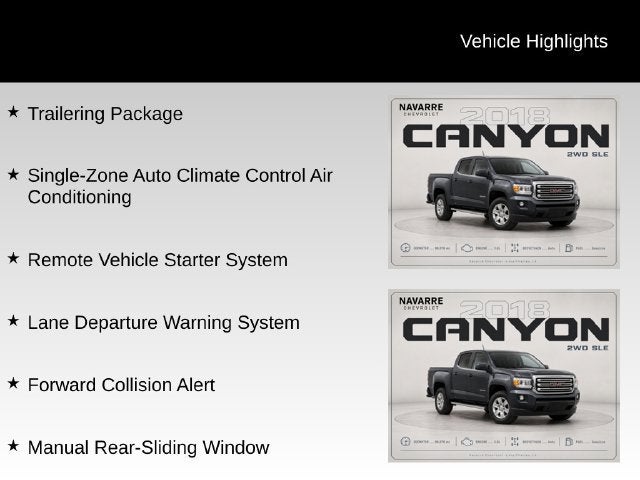 2018 GMC Canyon 2WD SLE