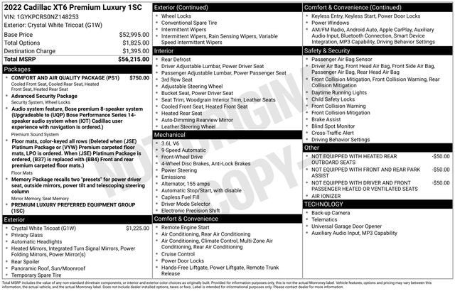 2022 Cadillac XT6 Premium Luxury