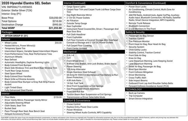 2020 Hyundai Elantra SEL