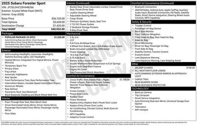 2025 Subaru Forester Sport