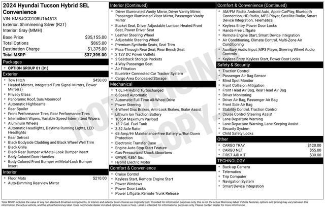 2024 Hyundai Tucson Hybrid SEL Convenience