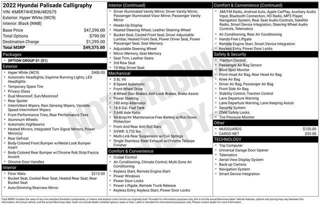 2022 Hyundai Palisade Calligraphy