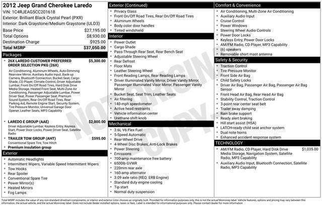 2012 Jeep Grand Cherokee Laredo