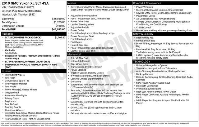 2010 GMC Yukon XL SLT