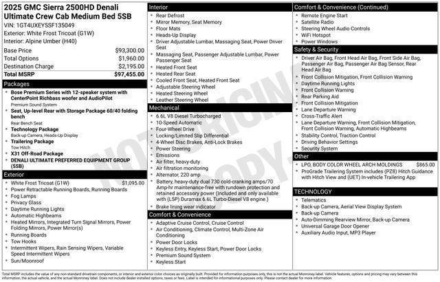 2025 GMC Sierra 2500 HD Denali Ultimate