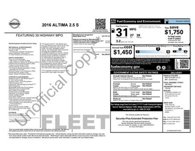 2016 Nissan Altima 2.5 S