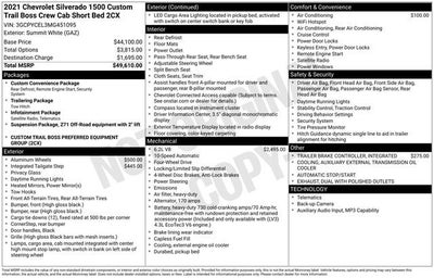 2021 Chevrolet Silverado 1500 Custom Trail Boss