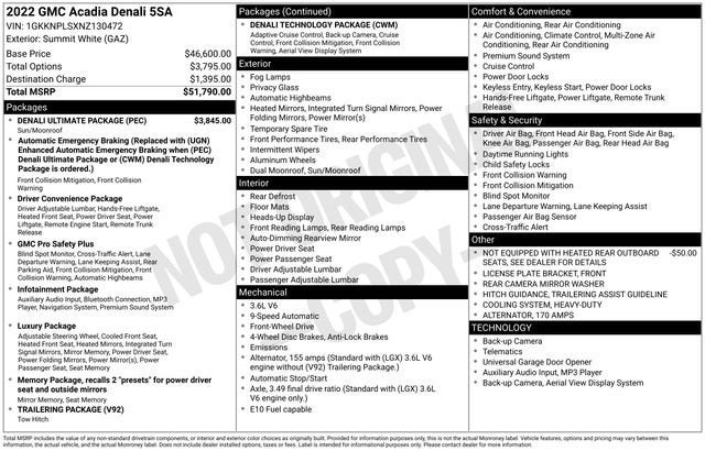 2022 GMC Acadia Denali