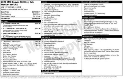 2020 GMC Canyon 2WD SLE