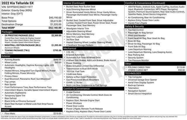 2022 Kia Telluride SX
