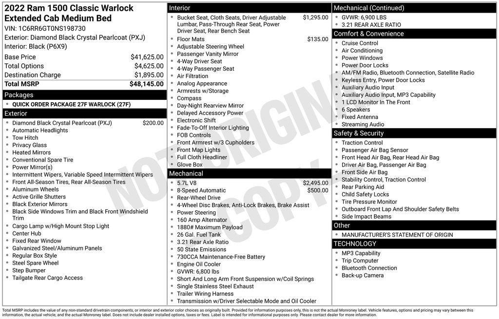 2022 RAM 1500 Classic Warlock