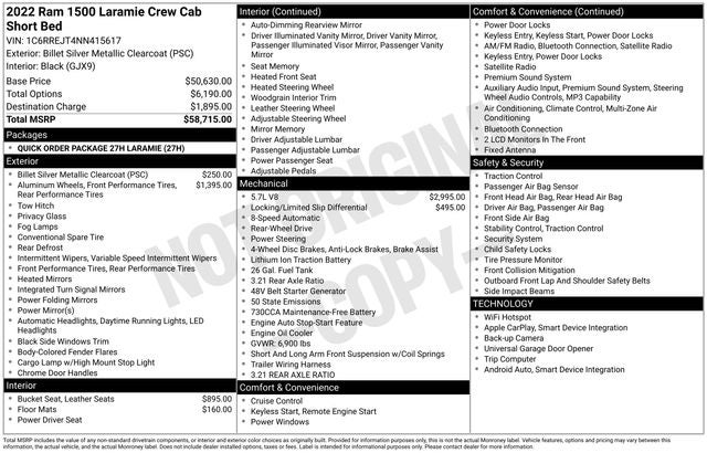 2022 RAM 1500 Laramie