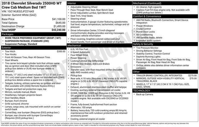 2018 Chevrolet Silverado 2500HD Work Truck