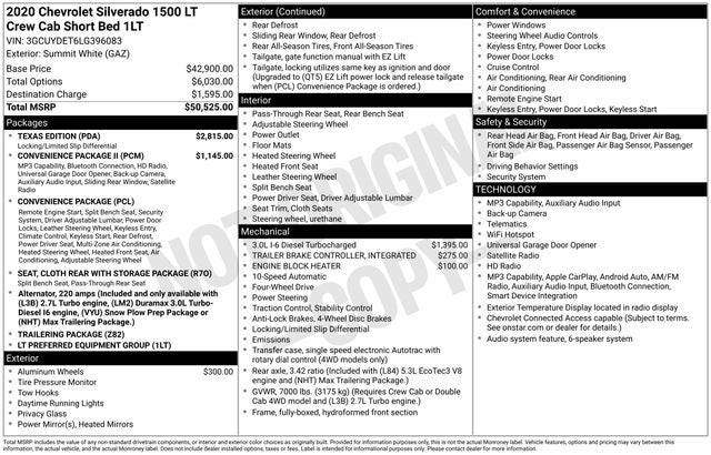 2020 Chevrolet Silverado 1500 LT
