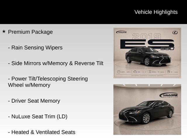 2019 Lexus ES 350