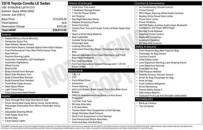 2018 Toyota Corolla LE