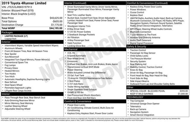 2019 Toyota 4Runner SR5 Premium