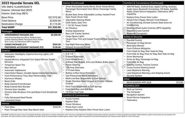 2023 Hyundai Sonata SEL