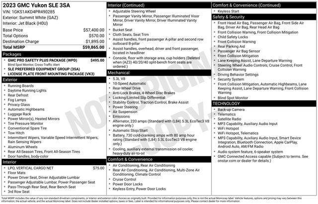 2023 GMC Yukon SLE