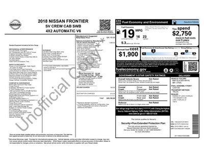 2018 Nissan Frontier SV