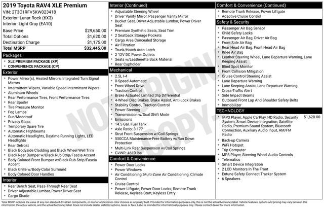 2019 Toyota RAV4 XLE Premium