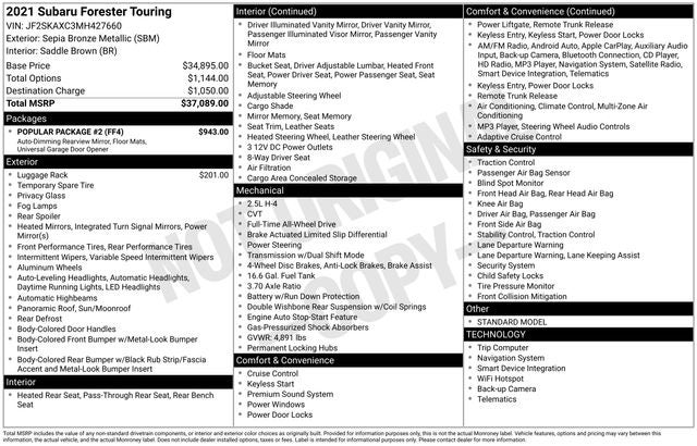 2021 Subaru Forester Touring