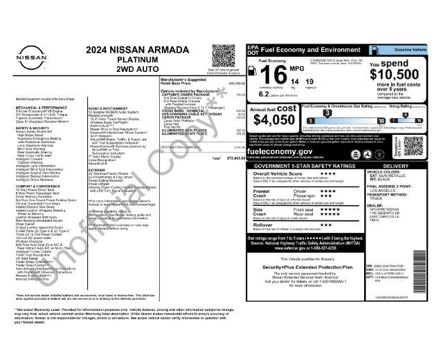 2024 Nissan Armada Platinum